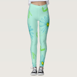 Skiss för stor Blommigt Leggings