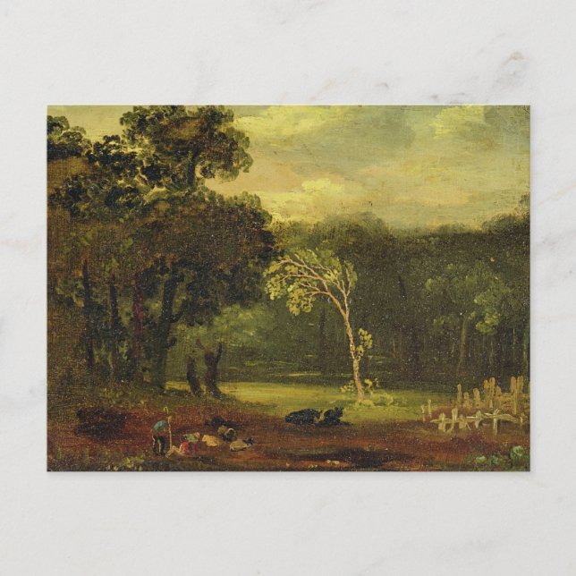 Skiss from Nature in Sion Park, 1819 (oil on card) Vykort (Framsida)