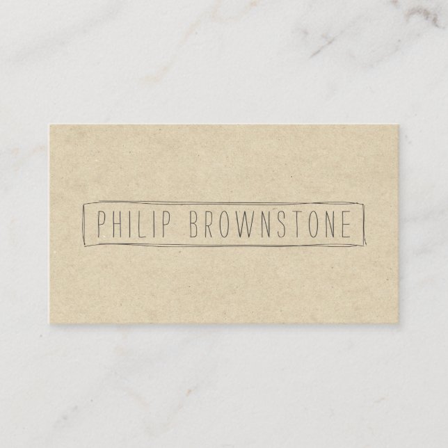 Skiss, handskriven Namn på kartong Visitkort (Framsida)