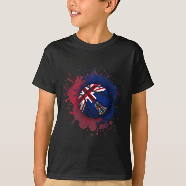Skiss med Caymanöarnas flagga  T Shirt (Framsida)