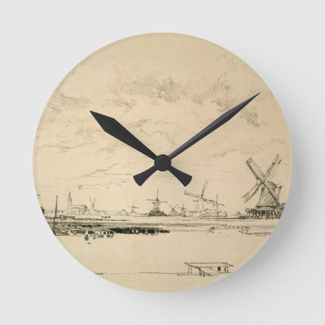 "Skiss of Windmills" klocka (Framsida)