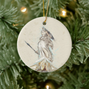Skiss över Athena Ceramic Ornament - Classical Hom