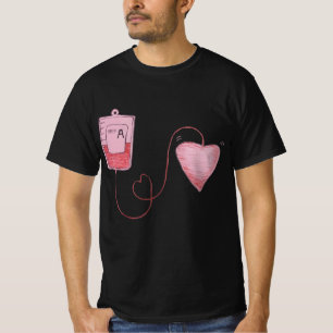 Skiss över blodenhet t shirt