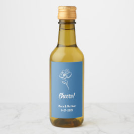 Skiss över Blommigt för klassiska & Eleganter Vinetikett