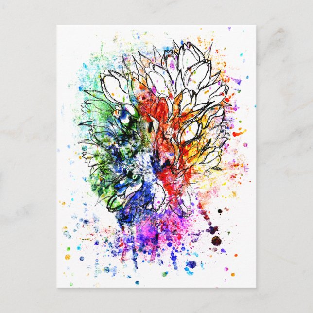 Skiss över blyertspenna vykort (Framsida)