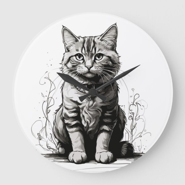 Skiss över blyertspennan stor klocka (Framsida)