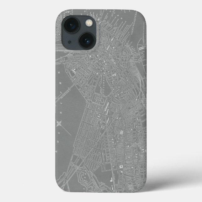Skiss över Boston City Karta (Baksida)