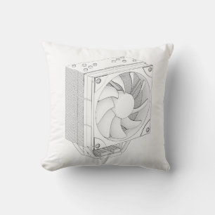 Skiss över datorprocessorkylare kudde