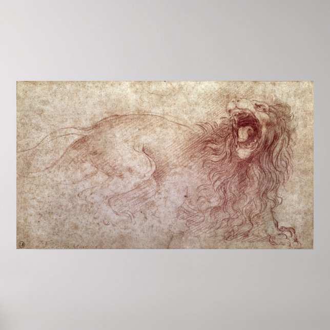 Skiss över en lejon avels poster (Framsidan)