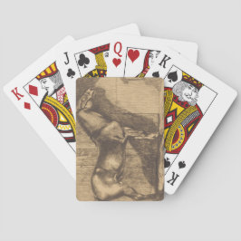 Skiss över en pony (av Paul-Albert Besnard) Casinokort