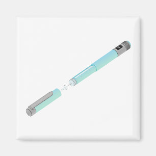 Skiss över insulinpenna magnet