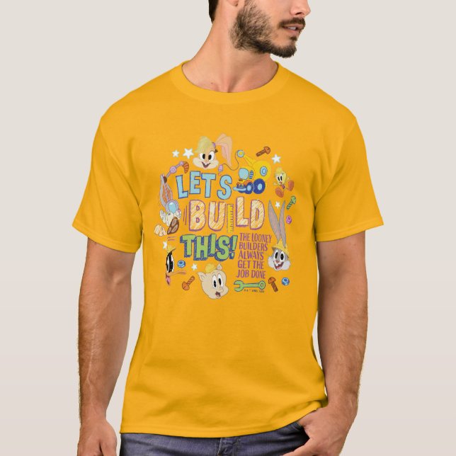 Skiss över kryp BUNNY BUILDERS™| "Låt oss Bygg det T Shirt (Framsida)