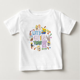 Skiss över kryp BUNNY BUILDERS™  "Låt oss Bygg det T Shirt