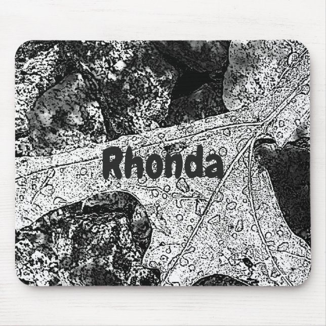 Skiss över Löv i Black and White Musmatta (Framsidan)