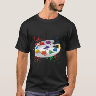 Skiss över målarfärg för färgpalett för teckning t shirt