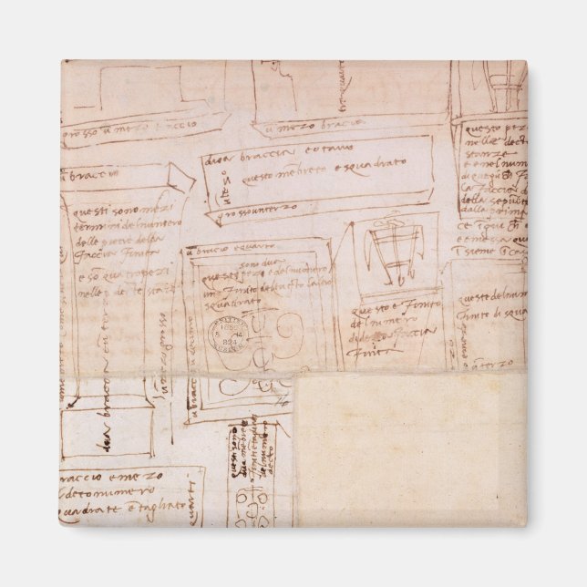 Skiss över markörblock för statusar med anteckning magnet (Framsidan)