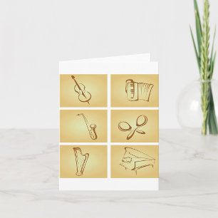 Skiss över musikinstrument kort