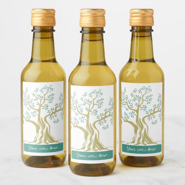 Skiss över Olive Träd Personlig Vin-etikett Vinetikett (Flaskor)