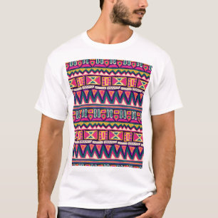 Skiss över stammarna: handdragen aztec mönster. t shirt