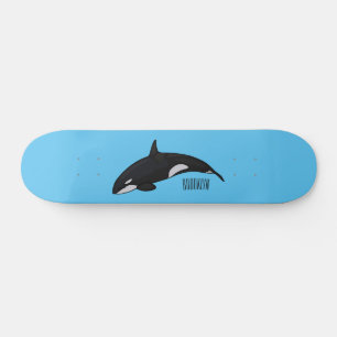 Skiss över tecknaden av val mini skateboard bräda 18,5 cm