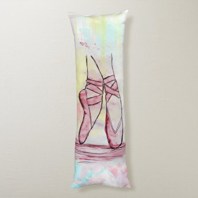 Skiss över vattenfärgen hand plockade kroppskudde (Baksidan (Vertikal))