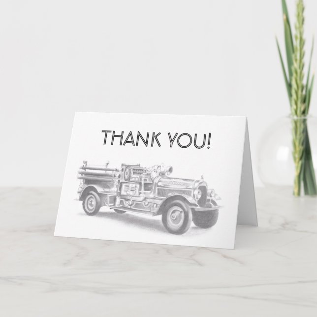 Skiss över vintage, fyrkantiga teckning tack kort (Framsida)