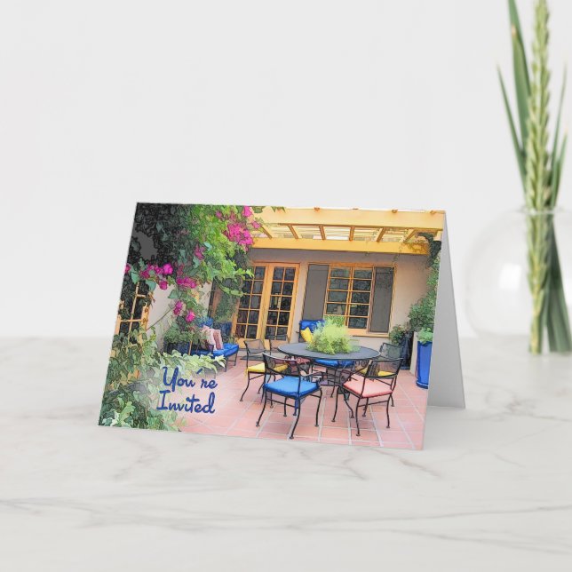 Skissa av AlFrescouteplats som du är inbjuden Inbjudan (Framsida)