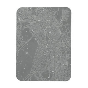 Skissa av Boston stadskarta Magnet