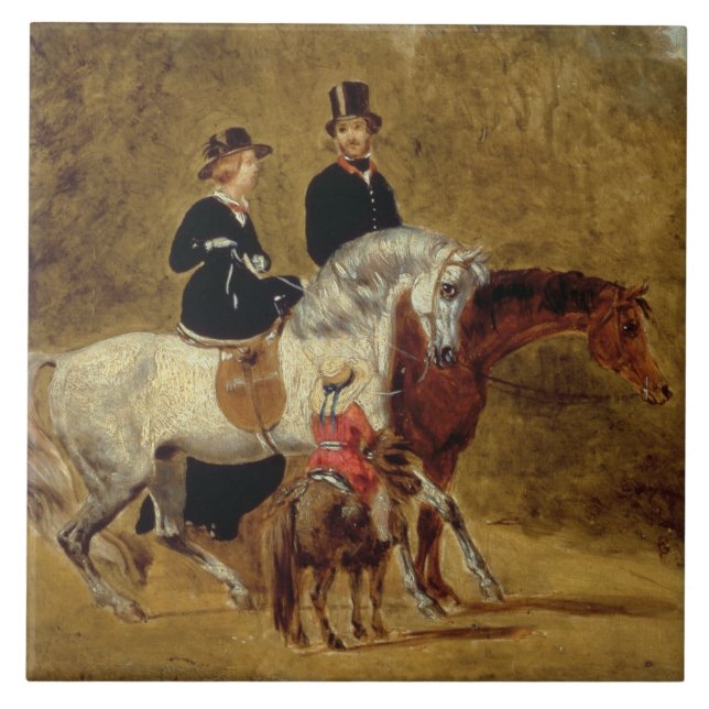 Skissa av drottningen Victoria, princen Umgås & Kakelplatta (Framsidan)