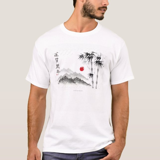 Skissa av landskap tee shirt (Framsida)
