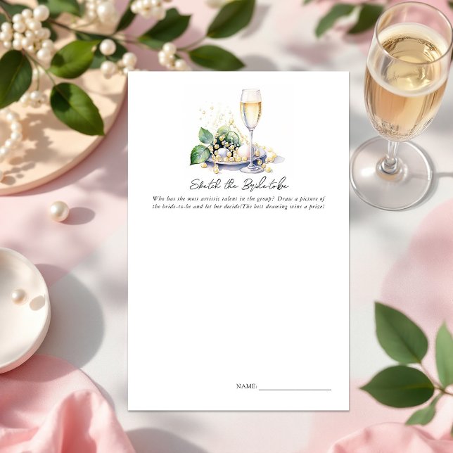 "Skissa bruden" Bröllopsfest-spel ("Sketch the Bride-to-Be" Bridal Shower Game)