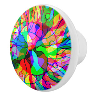 Skissa Fantasy Art - Abstrakt Neon Förskjutning 1 Knopp