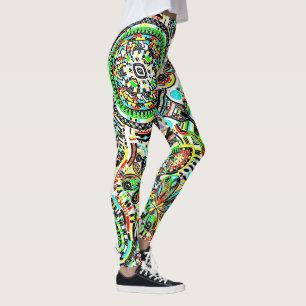 Skissa fantasykonst - Abstrakt blommor 3 Leggings