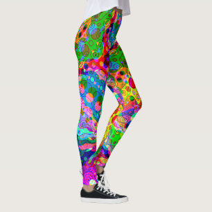 Skissa fantasykonst - Abstrakt neonförskjutning 1 Leggings