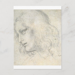 skissa för Leonardos Da Vinci sist kvällsmål. Vykort