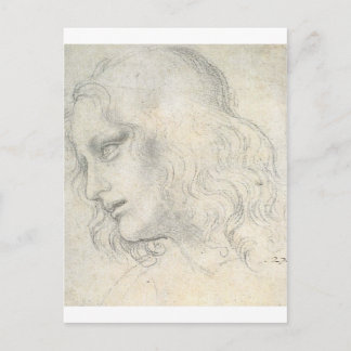 skissa för Leonardos Da Vinci sist kvällsmål. Vykort