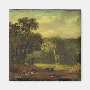 Skissa från naturen i Sion parkerar, 1819 (olja p Magnet