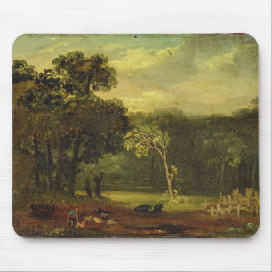 Skissa från naturen i Sion parkerar, 1819 (olja p Musmatta