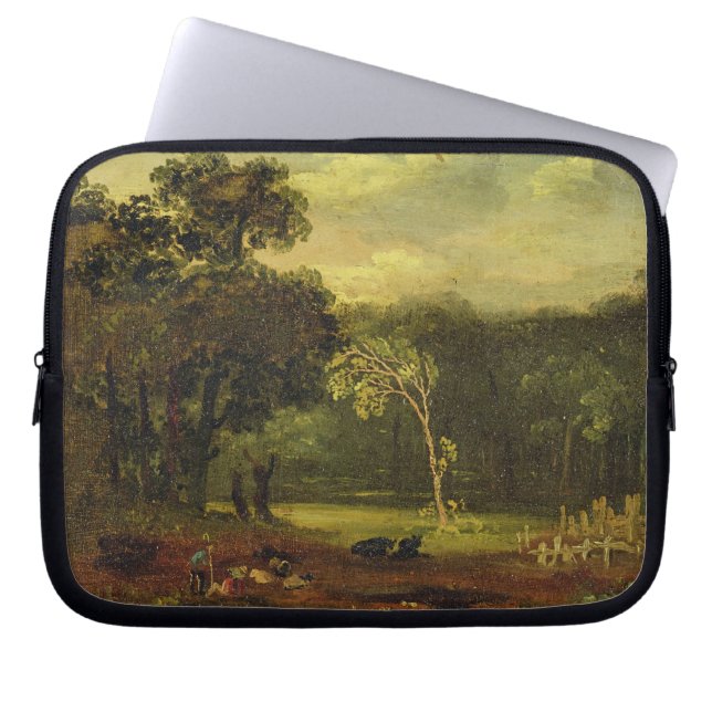 Skissa från naturen i Sion parkerar, 1819 (olja på Laptop Sleeve (Framsidan)