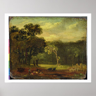 Skissa från naturen i Sion parkerar, 1819 (olja på Poster