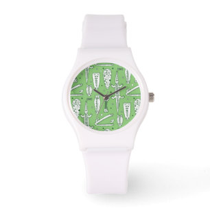 Skissa krokodilmönster armbandsur