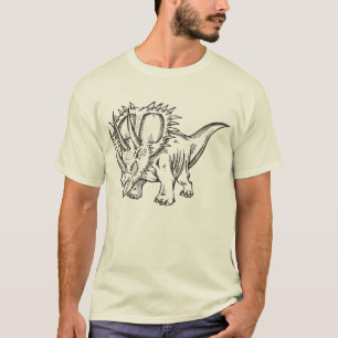 Skissa T-tröja för klotterTriceratopsdinosauren T-shirt