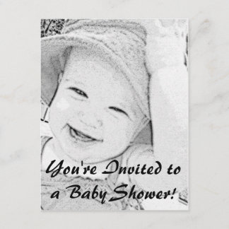 Skissad baby showerinbjudan inbjudningar