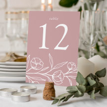Skissad blomsterdamig bröllop i dammig rosa