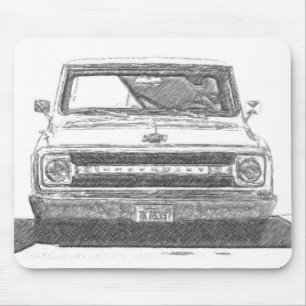 Skissad Chevy lastbil Musmatta