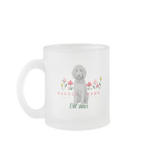 Skissad Doodle-mugg med blommor - Anpassningsbar