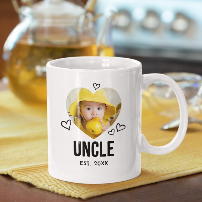 Skissad farbrors hjärta foto kaffemugg (Skapare uppladdad)