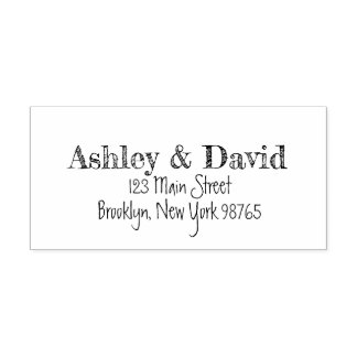 Skissad handskriven Returadress Självfärgande Stämpel