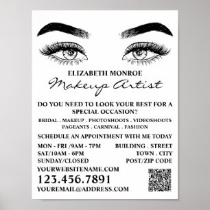 Skissad Ögon, makeup Artist Advertising Poster
