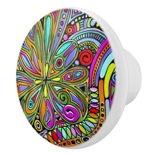 Skissar Fantasy Art - Abstrakt Blommor 1 Knopp (Höger)